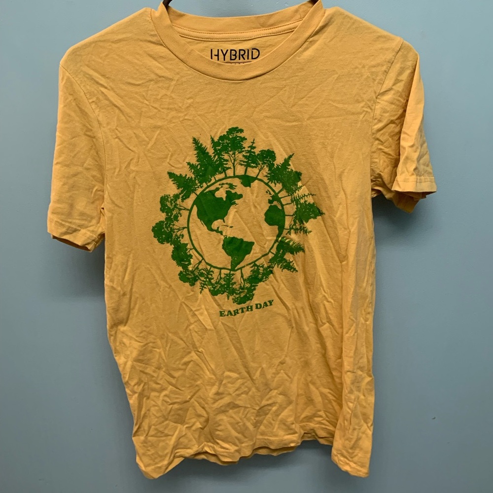 Hybrid Apparel Yellow Earth Day Tee